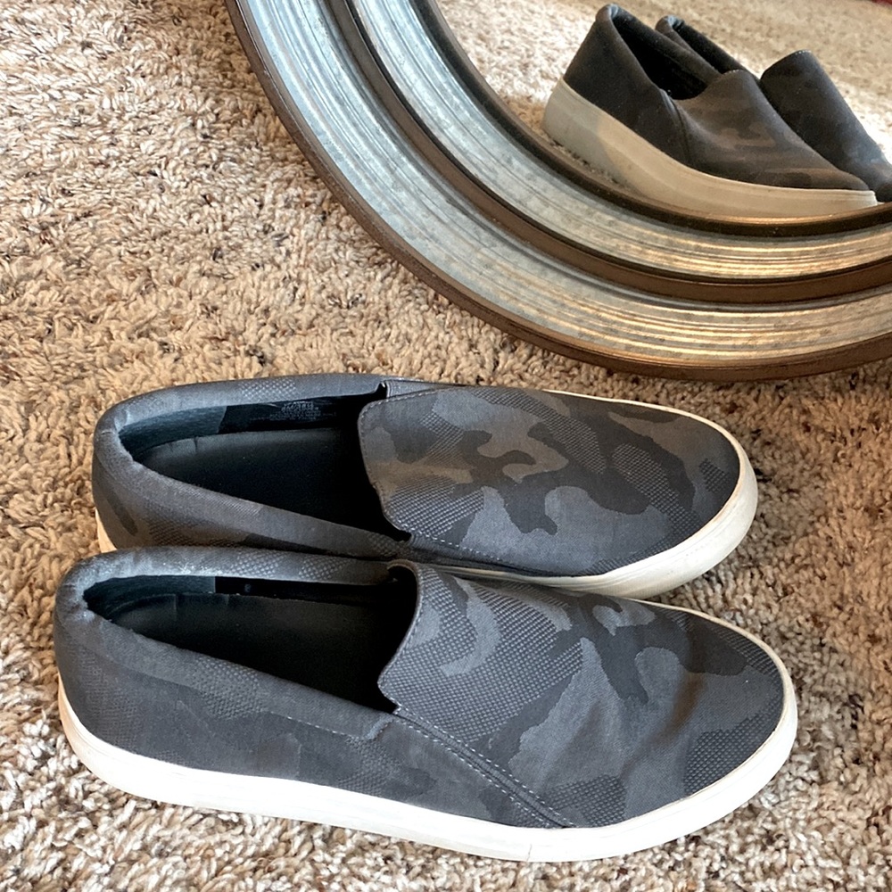 Vince Camuto Grey Camo Slip On Sneakers